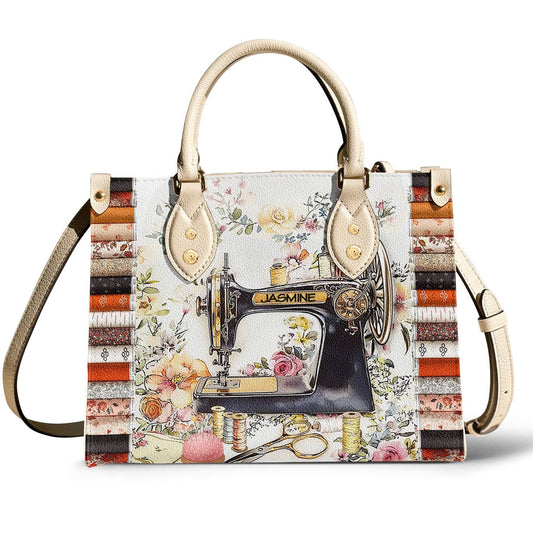 Lorva Personalized Sewing Leather Bag Vintage Bloom