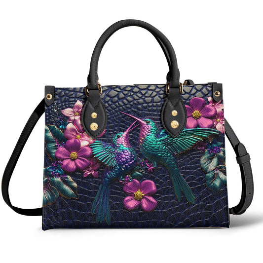 Hummingbird Leather Bag Violet Song