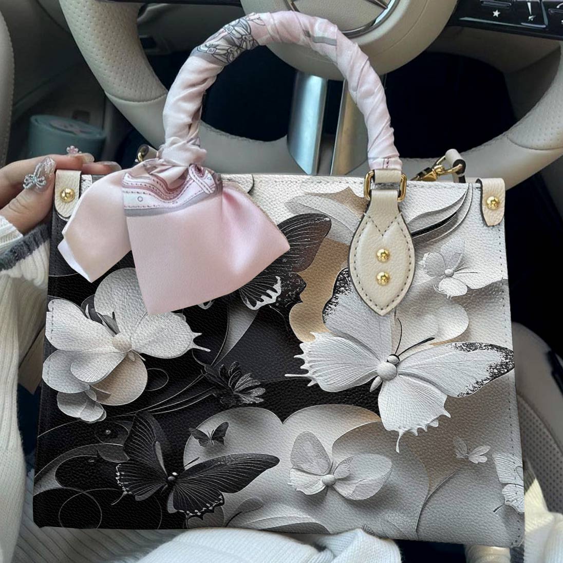 Leather Bag Monochrome Mirage