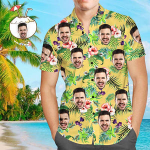 Custom Hawaiian Shirt with Dog Face Custom Tropical Shirt Personalized Hawaiian Shirt