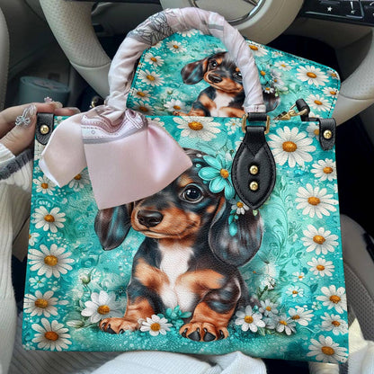 Dachshund Leather Bag Daisy Doxie Delight