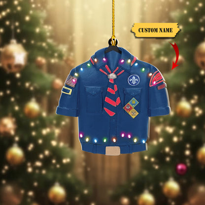 Scout Shape Personalized Flat Acrylic Ornament, Custom Christmas Ornament, Ornament Christmas, Ornament For Gift