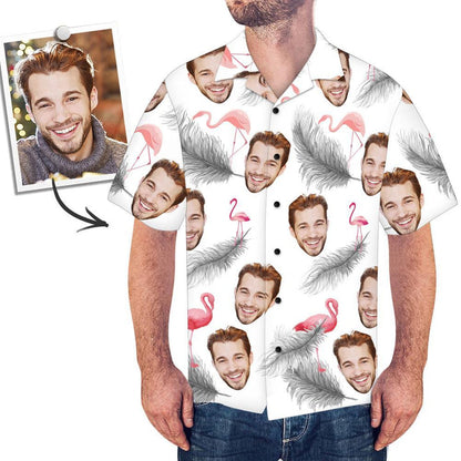 Cleite Stíl Haváise Aghaidh Chustaim Agus gúna Lánúin Flamingo Gúna Fada Agus Léine