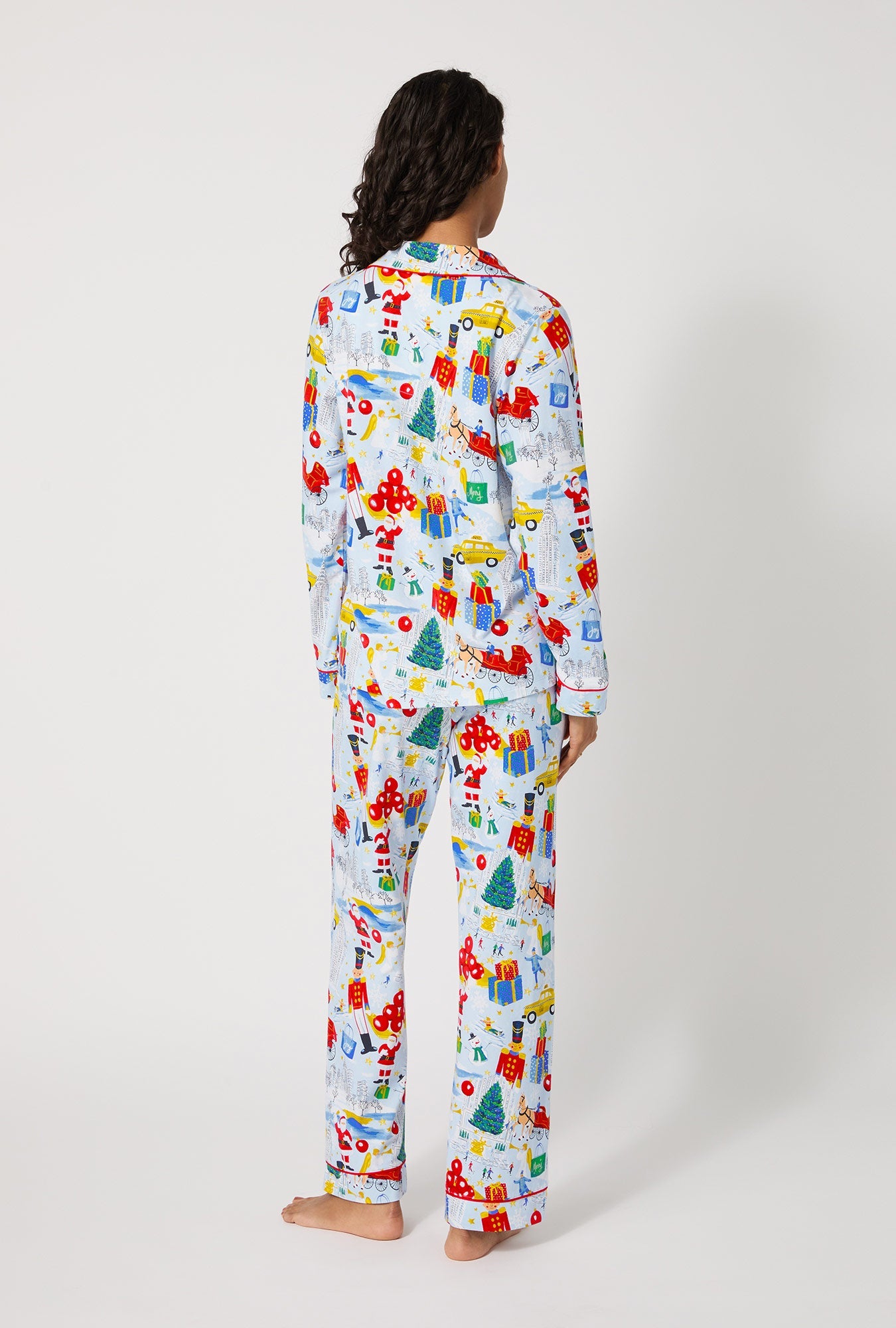 A City Christmas Long Sleeve Classic Stretch Jersey Pj Set