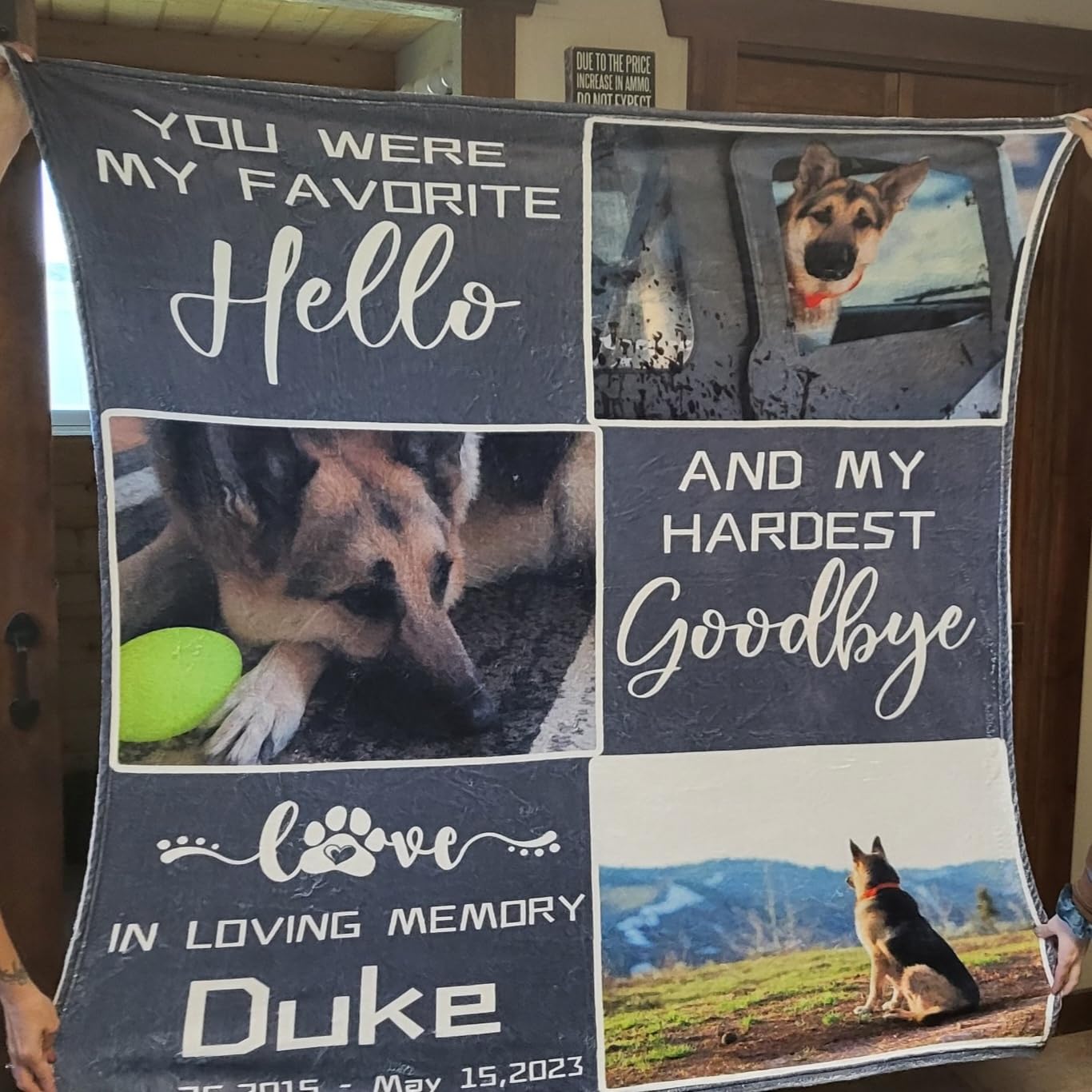 Artsadd Personalized Blanket with Picture in Memory of Dog Custom Photo Blanket Memorial Pet Loss Sympathy Gift, Christmas Gift, Blanket For Gift