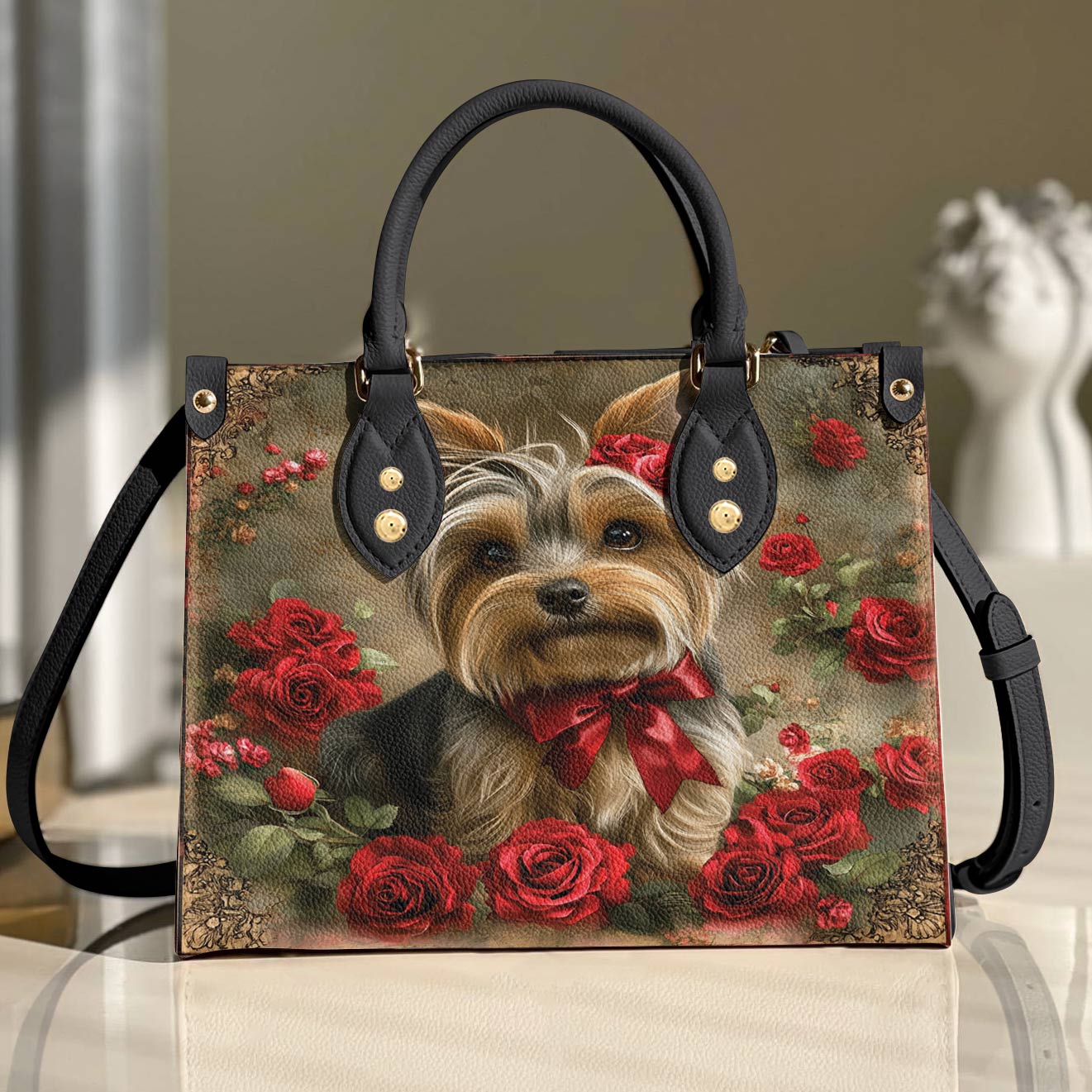 Yorkie Leather Bag Royal Rose Yorkie