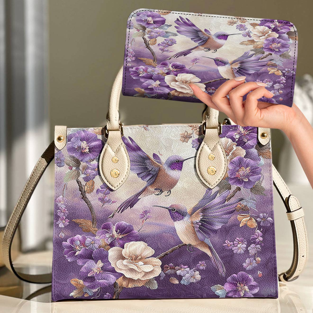 Hummingbird Leather Bag Wings of Serenity