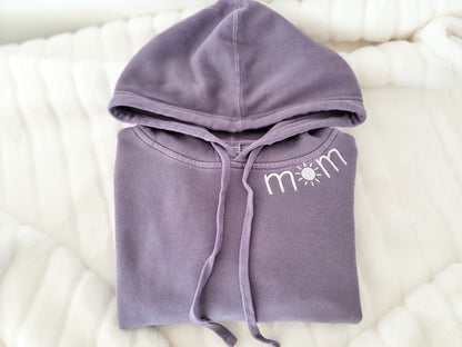 Custom Hooded Sweatshirt-Embroidered Sweatshirt-Embroidered Hoodie-Garment Dyed Sweatshirt-Mama Sweatshirt