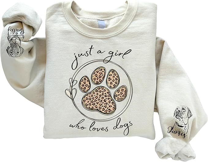 Just A Girl Who Loves Dogs Sweatshirt, Dog Sweatshirt for Women, Dog Mama Sweatshirt, Dog Mom Sweatshirt Women