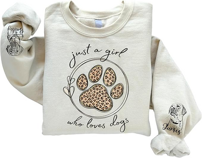Just A Girl Who Loves Dogs Sweatshirt, Dog Sweatshirt for Women, Dog Mama Sweatshirt, Dog Mom Sweatshirt Women