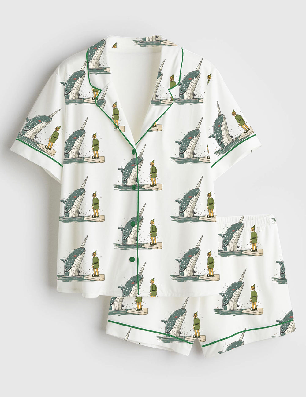 Women’s Buddy The Elf Christmas Short Sleeve Satin Pajama Set