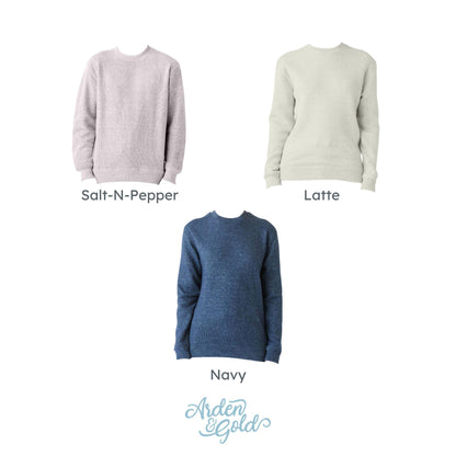 Custom MAMA Cozy Knit Fleece Pullover Crewneck Lane Sweatshirt| Embroidered MAMA Sweatshirt| Pregnancy Announcement |Gift for Mom | LS11EMA1