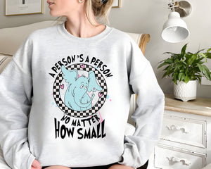 A person's a person Shirt, no matter how small Sweatshirt, Read Across America Shirt, Cat In The Hat Tee, Dr.Suess book Shirt