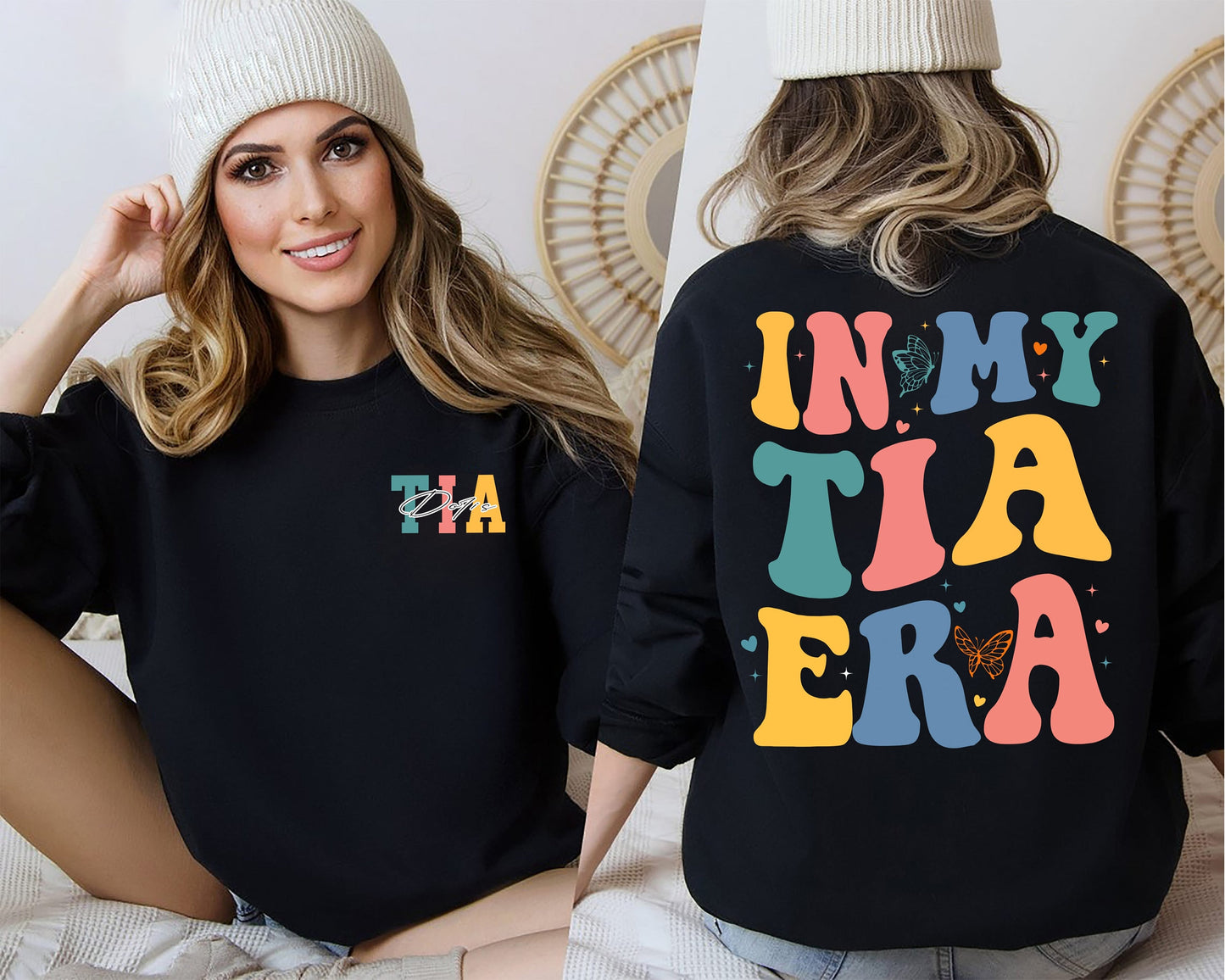 Sweatshirt Aintín, Léine Aintín, Sweatshirt Tia, Bronntanas Tia Nua, Tia To Be Shirt, Bronntanas Deirfiúr, Fógraí Leanbh, bronntanas geansaí I Mo Ré Tia