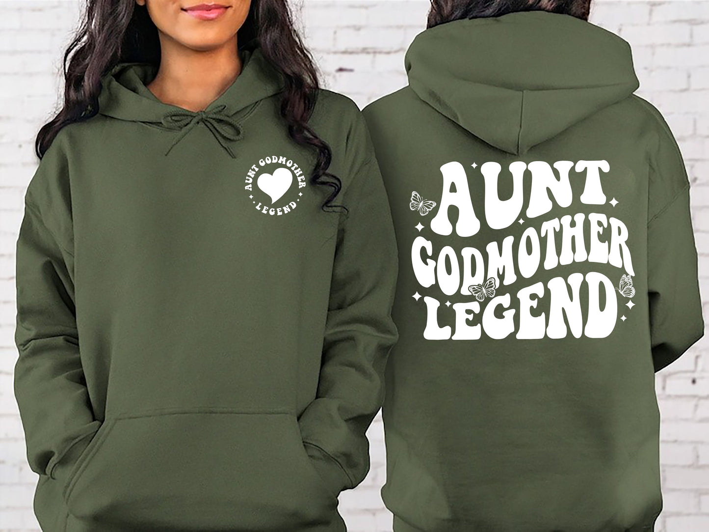 Aunt Godmother Legend hoodies, Aunt Shirt, Godmother Shirt, Godmother Gift for Baptism, Godmother Proposal,Godmom Tee,Funny Godparent Tee