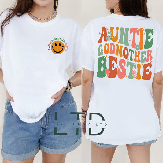 Auntie Godmother Bestie Shirt, Auntie Shirt, God mama Shirt, Aunt God Mother Gift, Funny Godparent Sweatshirt, Aunt Gift, Godmother Gifts