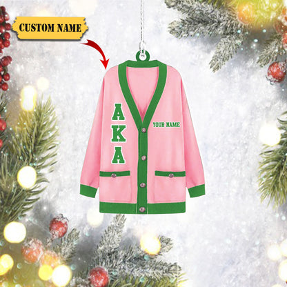 Alpha kappa alpha christmas ornaments - AKA Custom Shaped Ornament, Custom Christmas Ornament, Ornament Christmas, Ornament For Gift