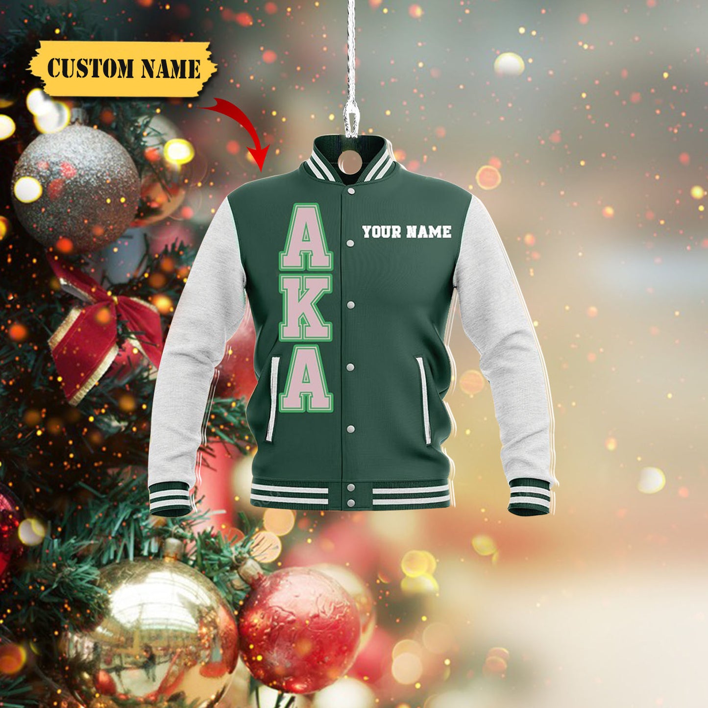 Custom Alpha kappa alpha christmas ornaments - AKA Custom Shaped Ornament, Custom Christmas Ornament, Ornament Christmas, Ornament For Gift