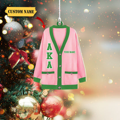 Alpha kappa alpha christmas ornaments - AKA Custom Shaped Ornament, Custom Christmas Ornament, Ornament Christmas, Ornament For Gift