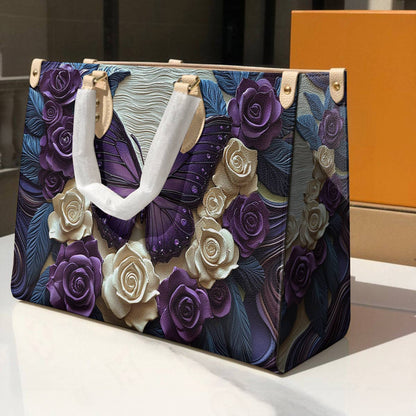 Butterfly Leather Bag Rose & Butterfly Elegance