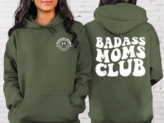 Cochaillíní Club Badass Moms, Cochaillín Mam Badass, Léine Greannmhar Lá na Máthar, Bronntanas Lá na Máthar, Geansaí Cool Moms, Bronntanas Mam Nua, Bronntanas Mam Nua