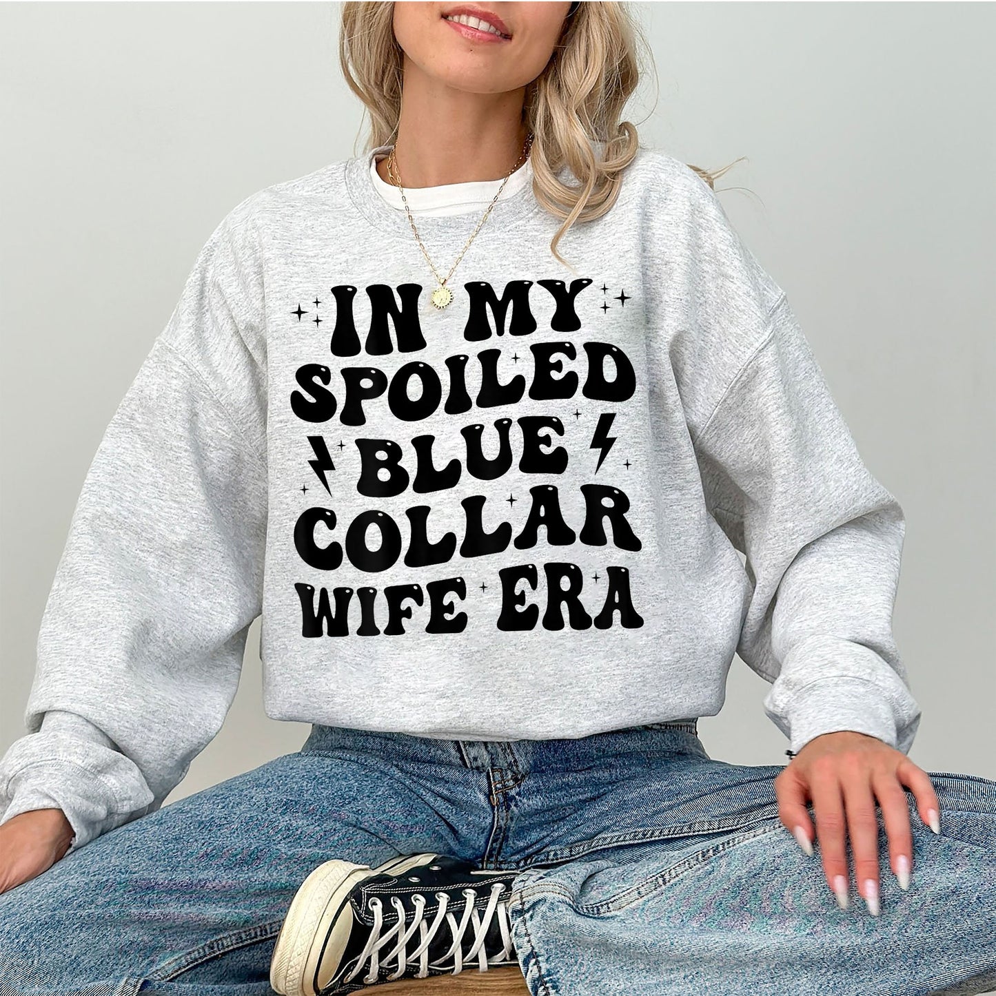 Sweatshirt Club Mná Céile an Bhóna Ghorm, Tí na mBan Céile, Léine Bhanchéile millte, Tí Bhanchéile Collar, Tí Bhóna Gorm, I Mo Shíor-Léine Bhanchéile Cholar Gorm