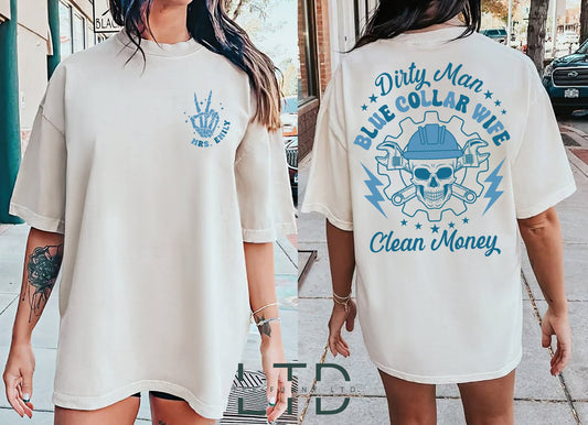 Léine Chlub Mná Céile Collar Gorm, Léine Collar Gorm, Bronntanais Greannmhar Banchéile, Geansaí Banchéile Collar Gorm, Bronntanas Lá na Máithreacha, Léine Greannmhar Collar Gorm