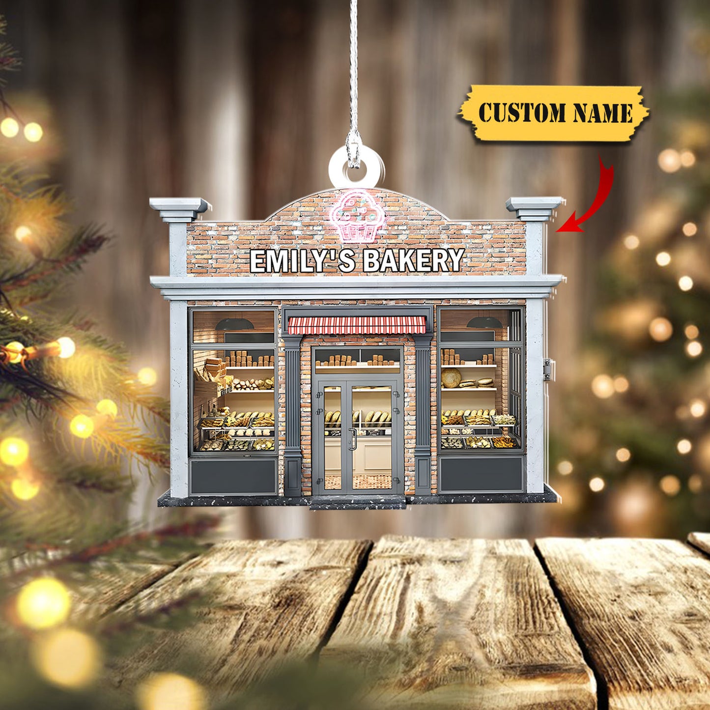 Baking Bakery - Personalized Christmas Ornament - Gift For Baker Friends, Custom Christmas Ornament, Ornament Christmas, Ornament For Gift