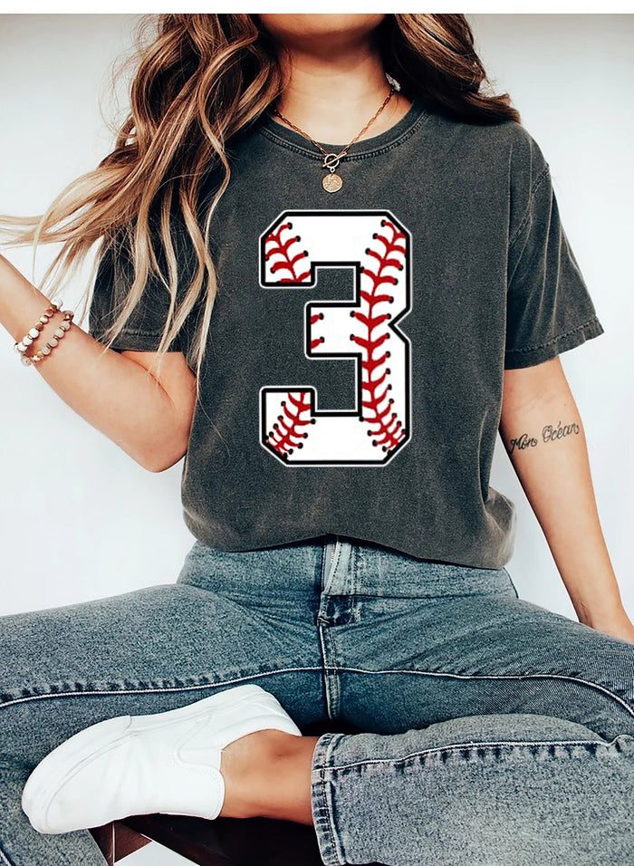 Baseball Numbers T-Shirt, Baseball Custom Birthday Tee, Baseball Mom Shirt, Personalized Baseball Tee, Custom Baseball Shirt, Baseball Shirt