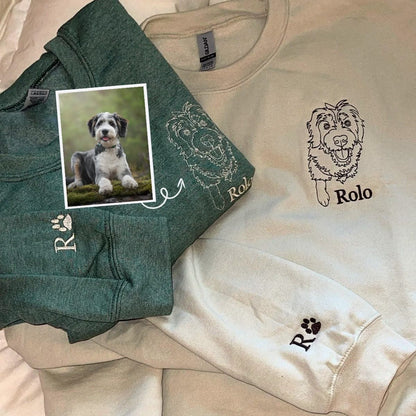 Beagle Sweatshirt or Hoodie, Custom Embroidered Gift from Photo Name