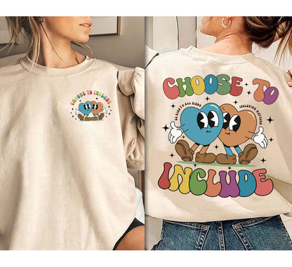 Choose To Include Sweatshirt, Funny Autism Awareness TShirt, Neurodiversity Shirts, Autism Acceptance Gift