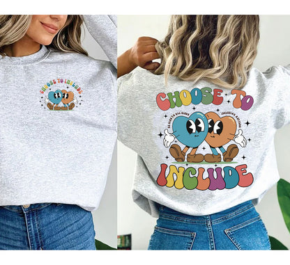 Choose To Include Sweatshirt, Funny Autism Awareness TShirt, Neurodiversity Shirts, Autism Acceptance Gift