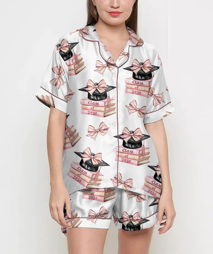 Class Of 2026 Gift, Back To School Gift, Graduation Gifts Coquette Pajamas Satin Set, Daughter Day Gift, Gift For Her, Graduation Gift