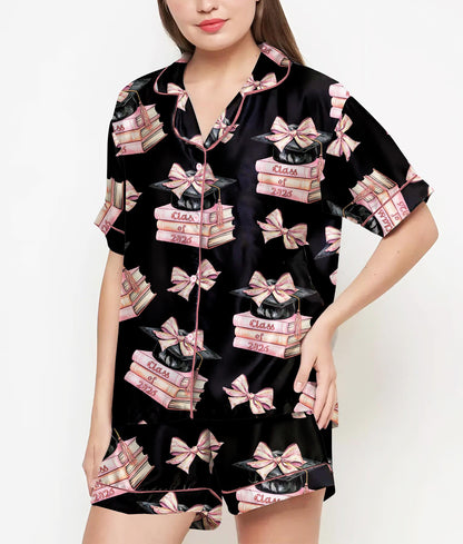 Class Of 2026 Gift, Back To School Gift, Graduation Gifts Coquette Pajamas Satin Set, Daughter Day Gift, Gift For Her, Graduation Gift