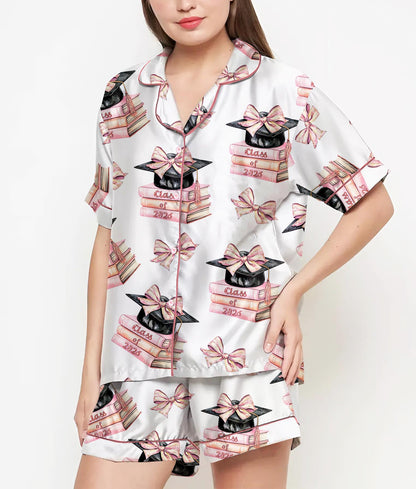 Class Of 2026 Gift, Back To School Gift, Graduation Gifts Coquette Pajamas Satin Set, Daughter Day Gift, Gift For Her, Graduation Gift