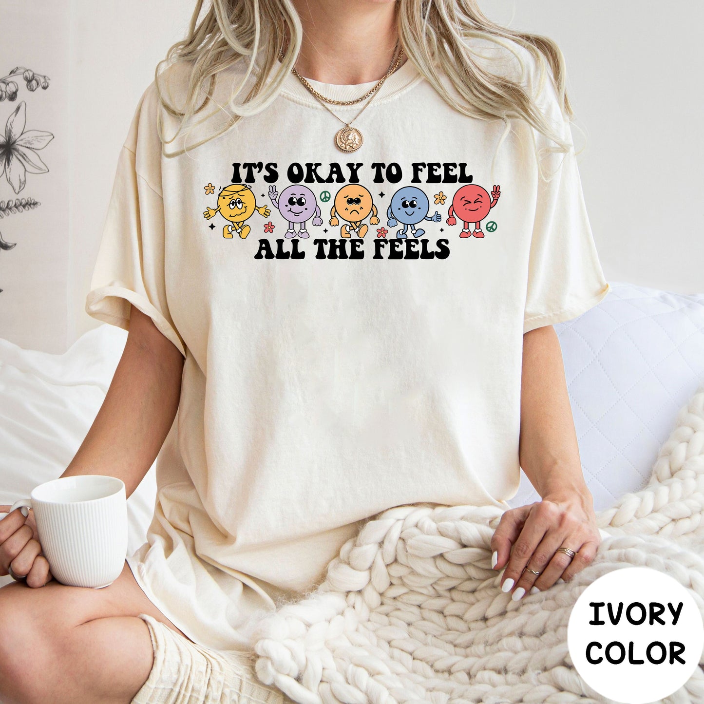 Dathanna Compord Tá sé Maith Na Mothúcháin go léir a Mhothú, Geansaí Meabhairshláinte, Léine Cuimsithe, Léine Teiripe Urlabhra, Para Hoodie, léine Cailín Buachaill