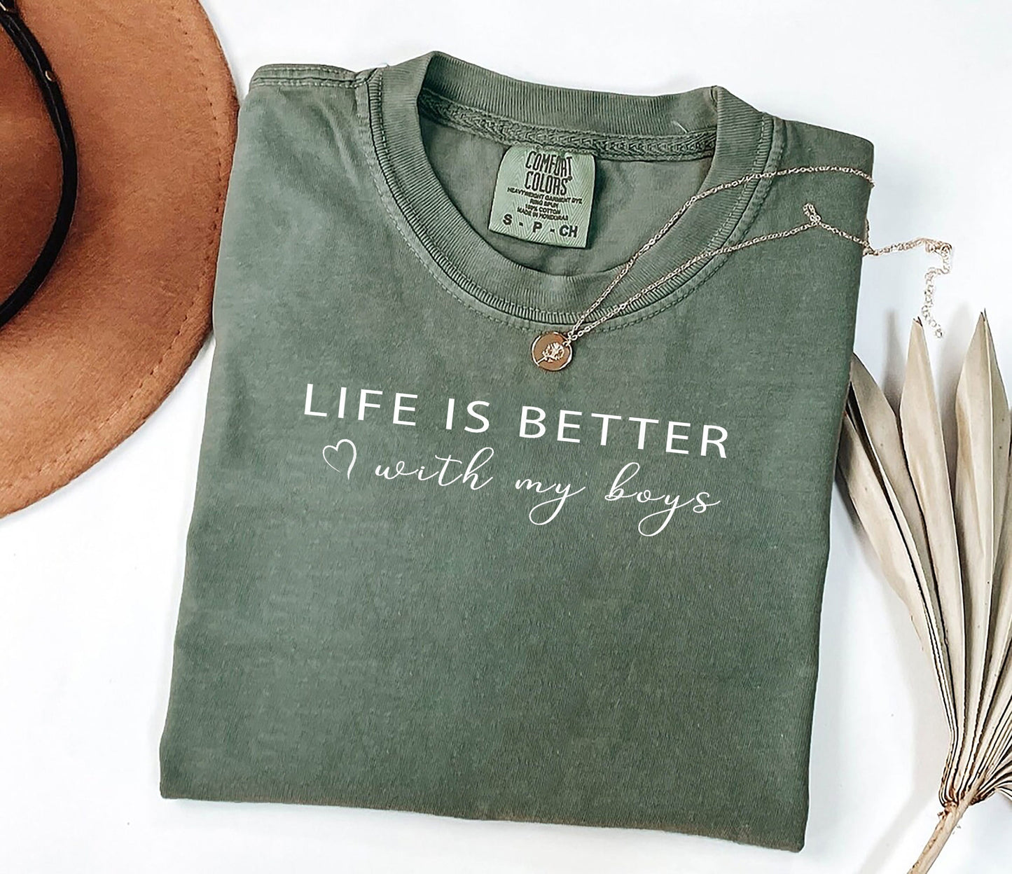 Comfort Colors® Life Is Better With My Boys Shirt, Mom Life Shirt, Boy Mama T Shirt, Mothers Day Shirt, Gift For Mama, Boy Mom Shirt gift