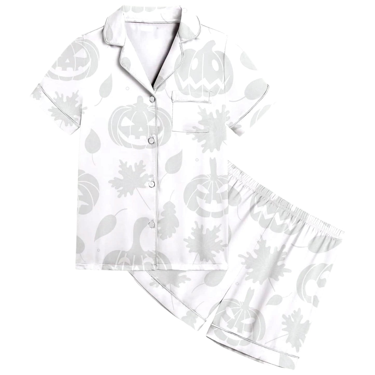 Toddler Baby Girl Halloween Pajama Short Sleeve Cute Pumpkin Print Pajamas Shorts 2Pcs Halloween Pjs Set Fall Sleepwear Set_Dark Purple_Toddler Baby Girls Halloween Outfits