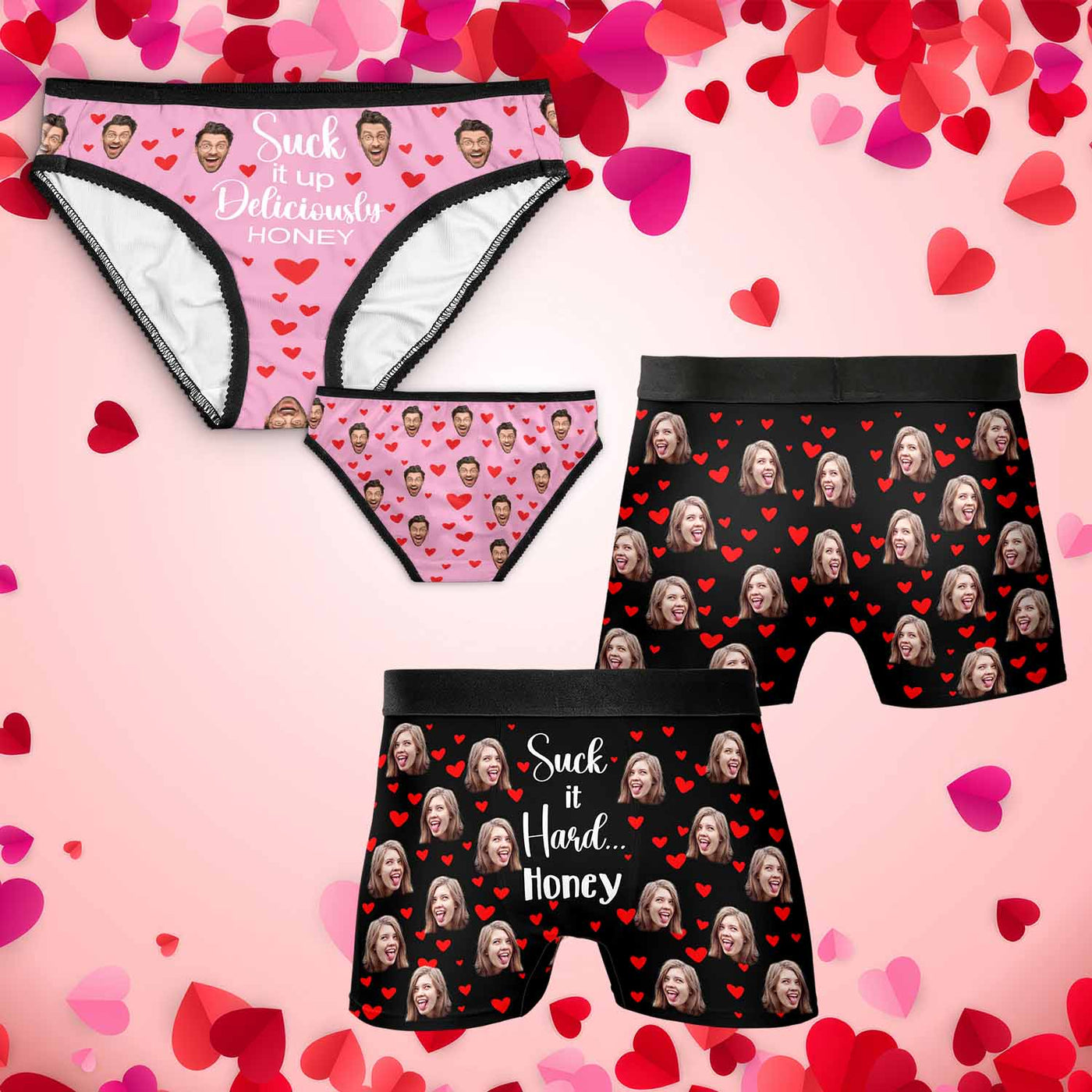 His Her Since Couples Anniversary Valentines - Personalized Photo Couple  Matching Underwear