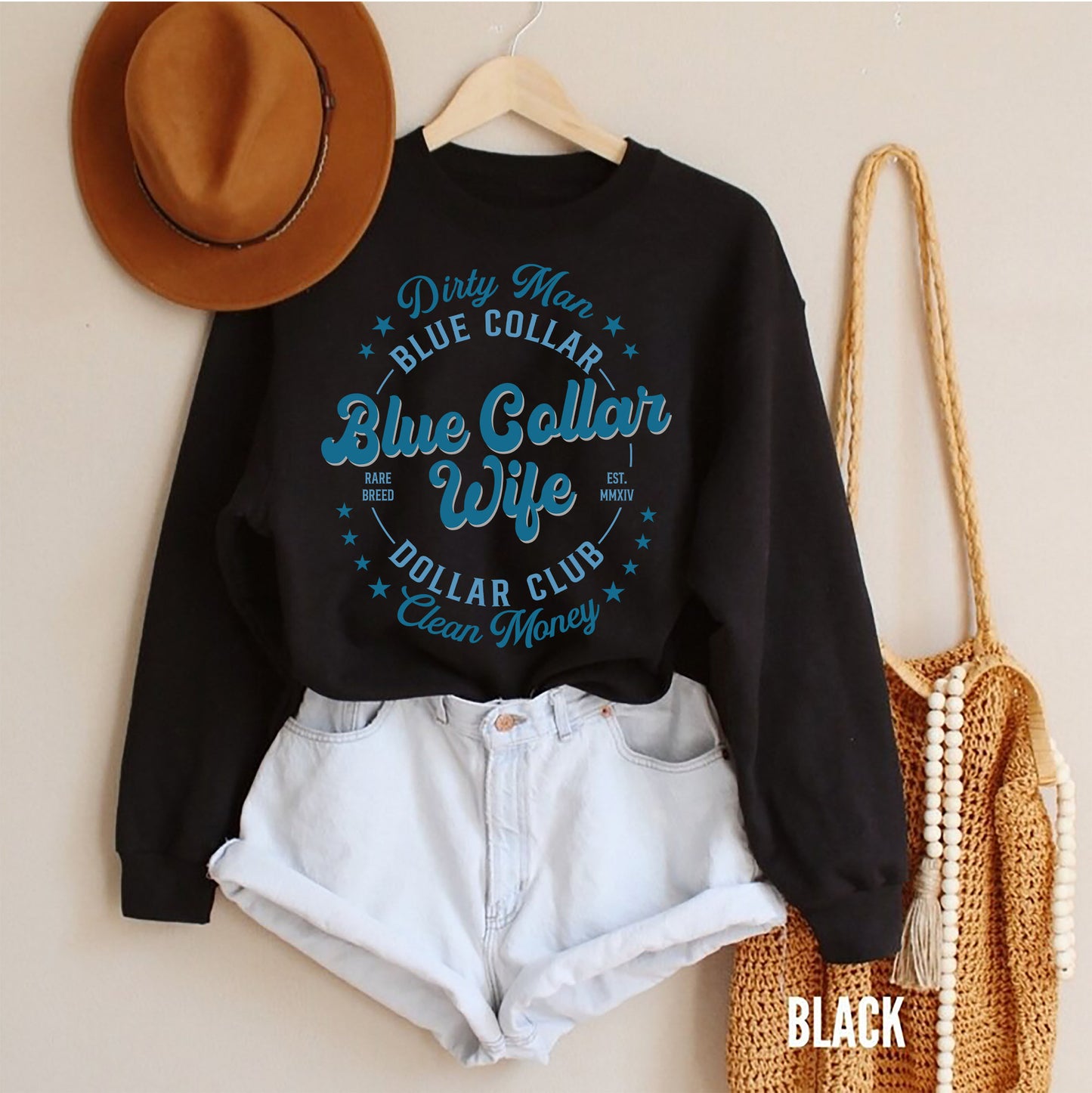 Custom Blue Collar Wives Club Sweatshirt, Blue Collar, Blue Collar Gift, Trendy Blue Collar Wife Shirt, Gift For Wife, Mothers Day Gift