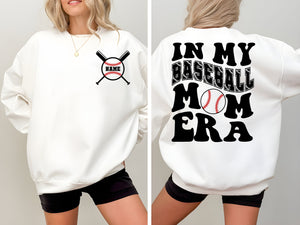 Custom Baseball Mom Comfort Colors Shirt, In my Baseball Mom Era Sweatshirt, Baseball Numbers and Name Shirt, Game Day Hoodie, Mama Shirt