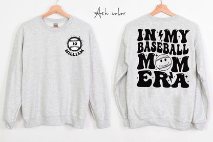 Custom Baseball Mom Sweatshirt, In My Baseball Mom Era Shirt, Game Day Sweater, Sport Mom Shirt, Baseball Lover Shirt, Baseball Mom shirt