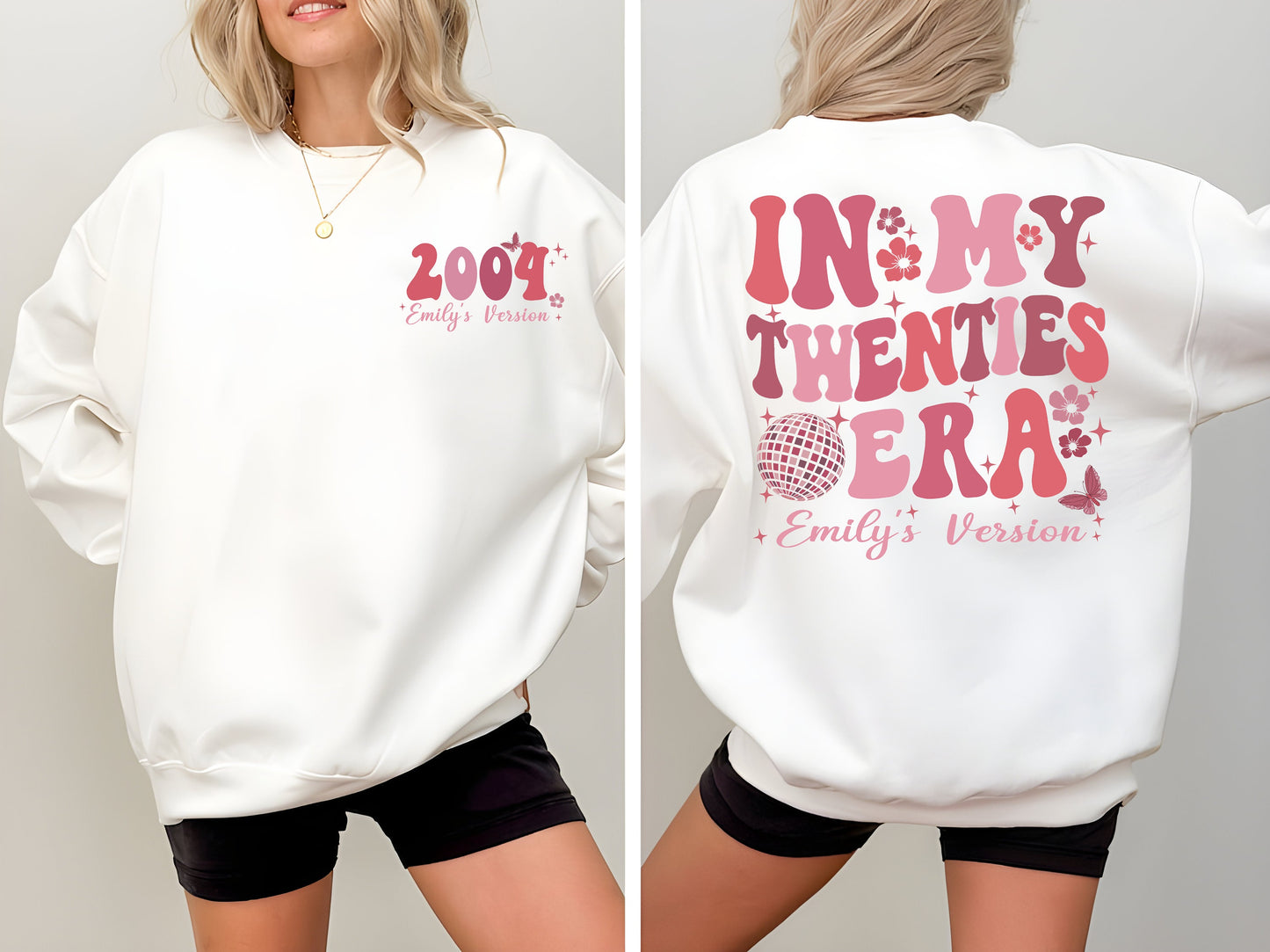 Custom In My Twenties Era Sweatshirt, Twenties Birthday Shirt, Funny Birthday Shirt, 20th Bday Gift Sweater, Retro 20th Birthday Hoodie