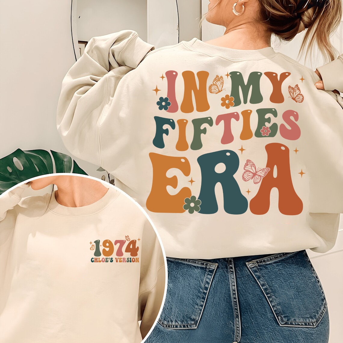 Custom In My Fifties Era Shirt, Comfort Colors 50th Birthday Sweatshirt, In My Fifties Era Tee, Personalized Birthday Shirt, 50th Birthday