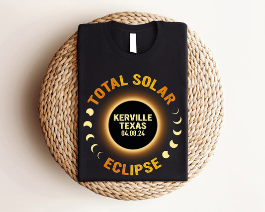 Custom State City Total Solar Eclipse Shirt, Solar Eclipse 2024 Sweatshirt, Sun Moon Totality 2024, 4.8.2024 Great American Eclipse States