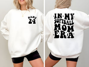 CUSTOM In My Softball Mom Era Sweatshirt, Softball Mom Shirt, Retro Game Day Shirt, Team Mom Gift, In My Era Shirt, Softball Shirt