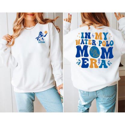 Custom In My Water Polo Mom Era Sweatshirt, Personalized Water Polo Mom Shirt, Senior Water Polo Mama Sweater,High School Water Polo Mom tee