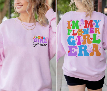 Custom Name Flower Girl T-shirt, Flower Girl Proposal Shirt, In My Flower Girl Era Shirt, Wedding Tee, Junior Bridal Party, Flower Girl Gift