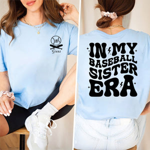 Custom Baseball Sister Shirt, In My Baseball Sister Era Shirt, Game Day Shirt, Sport Sister Shirt, Baseball Lover Tee, Baseball Sister gift