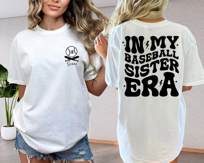 Custom Baseball Sister Shirt, In My Baseball Sister Era Shirt, Game Day Shirt, Sport Sister Shirt, Baseball Lover Tee, Baseball Sister gift